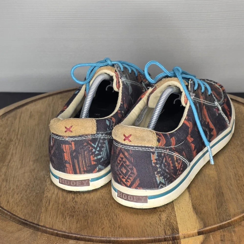 Twisted X Hooey Loper Lace Up‎ Sneakers Midnight Aztec WHYC019 Moc Toe 9 1/2 M